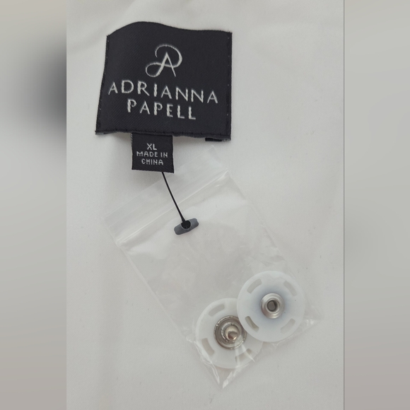 Adrianna Papell Ivory 3/4 Sleeve Fur Jacket - Picture 5 of 10